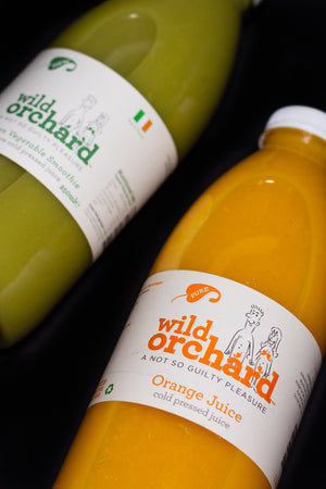 Wild Orchard 1L Orange Juice and 1L Green Veg Smoothie.
